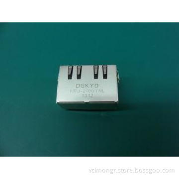 90 Degree Cable Ethernet 2 Port RJ45 8P8C Connector For KRJ